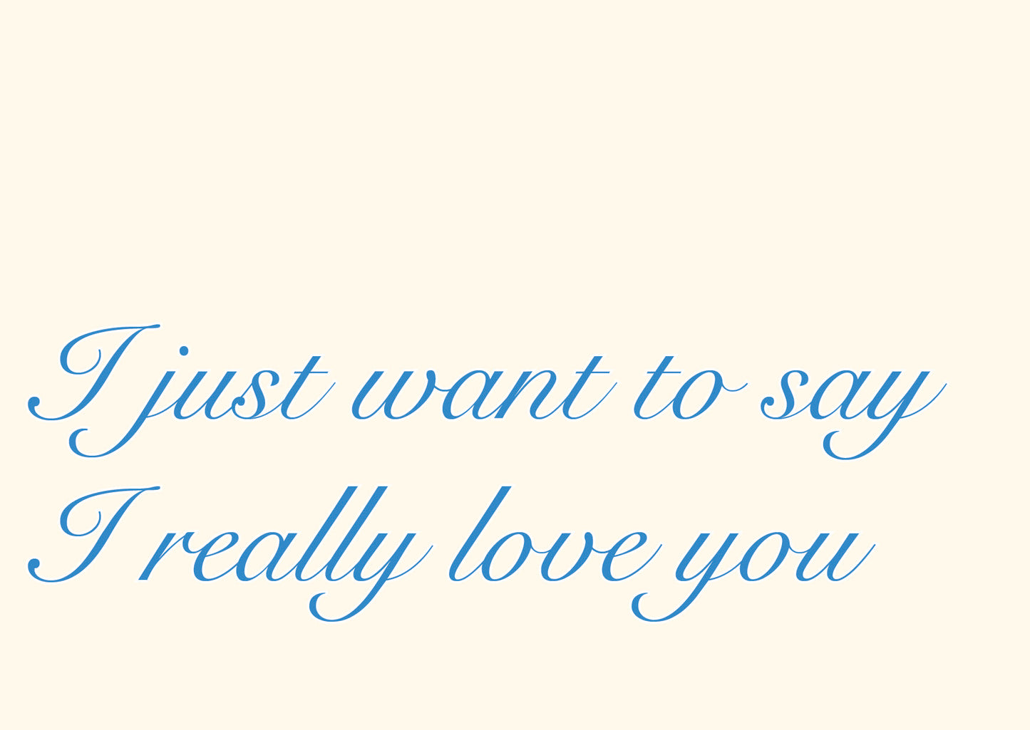 Card 'I really love you '