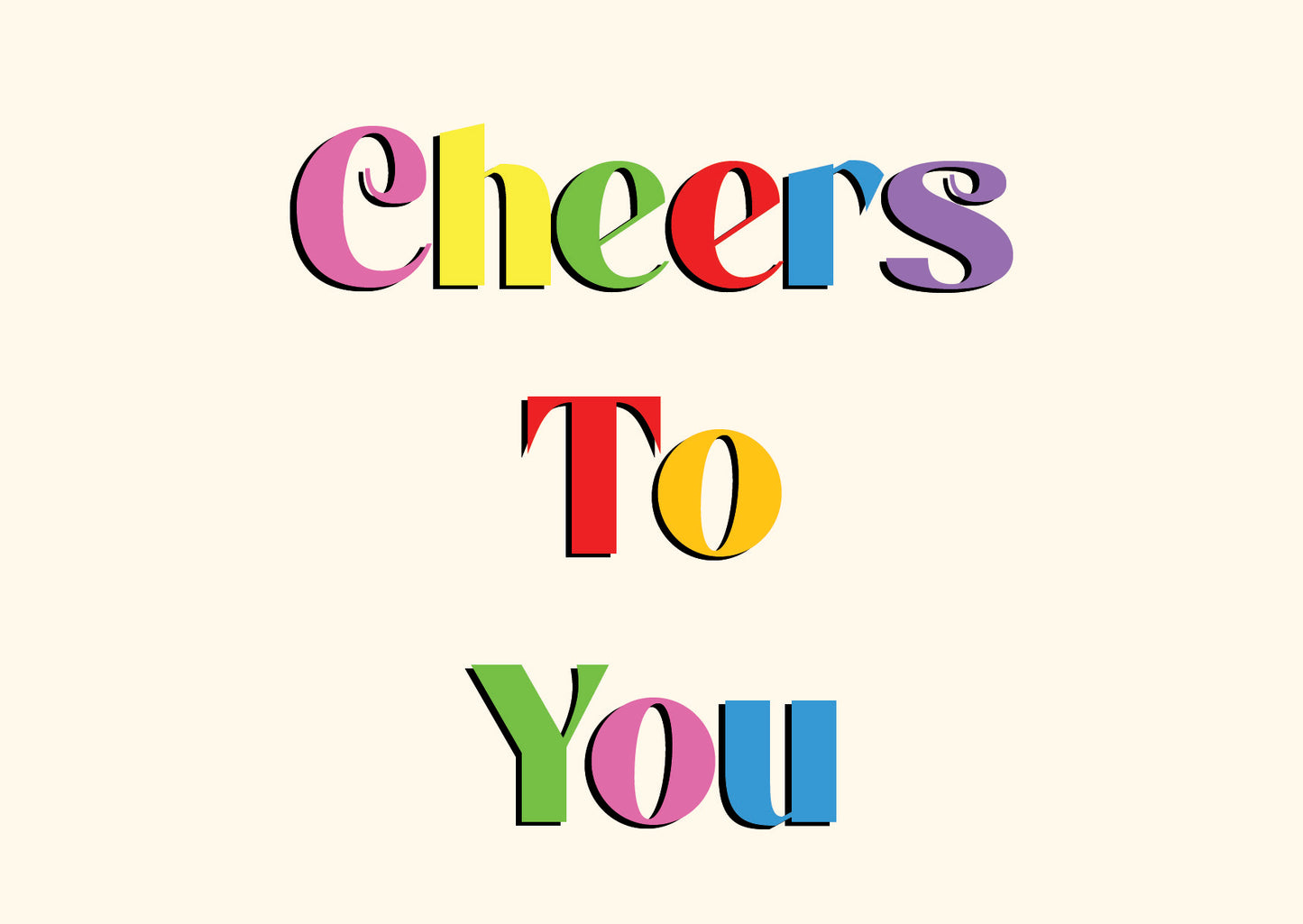 Card 'Cheers to you'