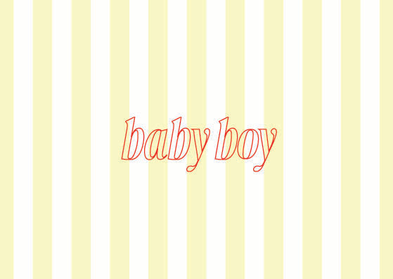 Card 'Baby Boy Yellow'