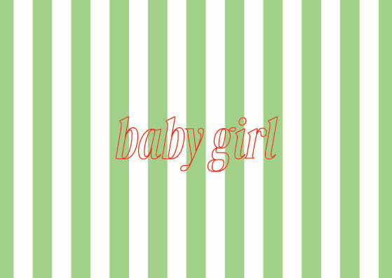 Card 'Baby Girl Green'