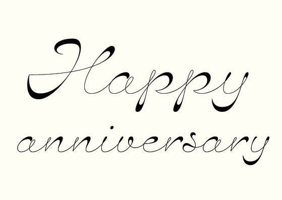 Card 'Happy anniversary'