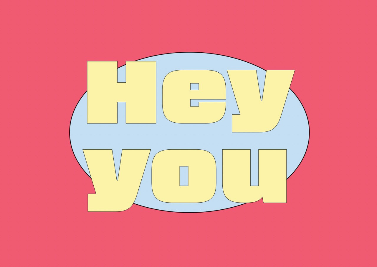 Card 'Hey you'