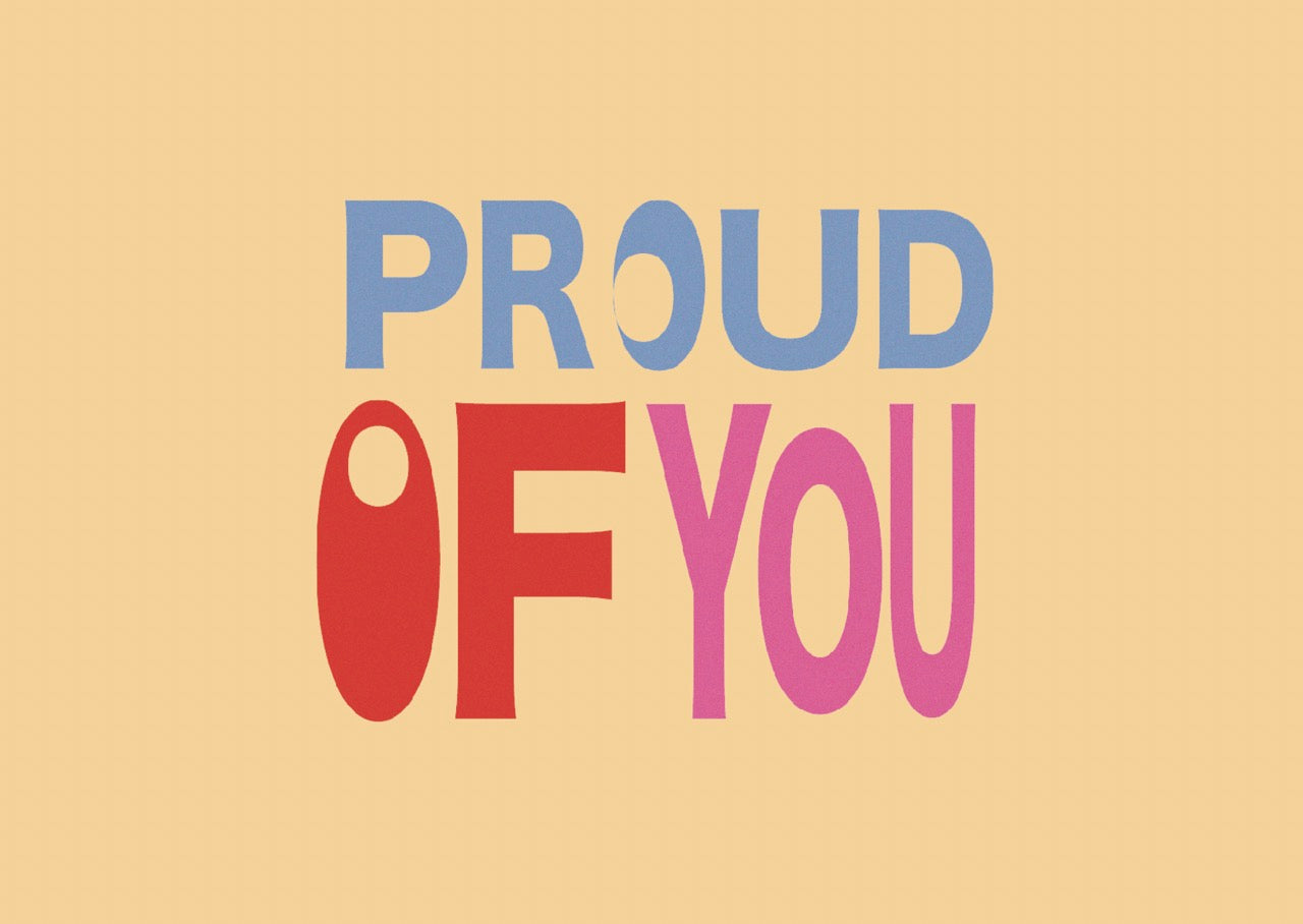 Card 'Proud of you'