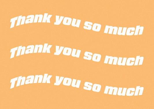Card 'Thank you so much'