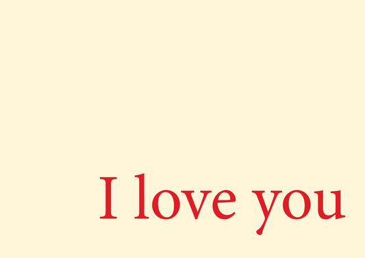 Card 'I love you'